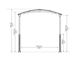 Canopia Carport Arcadia Alpine 5000 507 x 359 x 307 cm