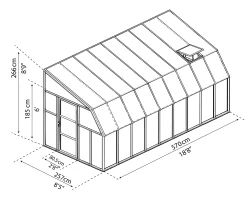 Canopia Gewächshaus Sun Room PVC weiß 570 x 257 cm