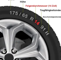 Cartrend Radzierblende Delta 40 cm (16 Zoll) silber 1 Stück