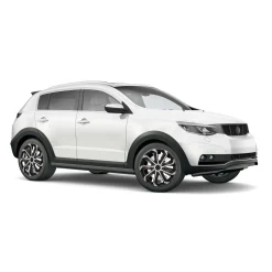 Cartrend Radzierblende EVO 40 cm (16 Zoll) silber schwarz 4 stück
