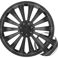 Cartrend Radzierblende Meridian 38 cm (15 Zoll) schwarz 4 stück
