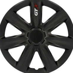 Cartrend Radzierblende Modesto Carbon 38 cm (15 Zoll) schwarz 4 Stück