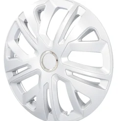 Cartrend Radzierblende Raven 38 cm (15 Zoll) silber 4 stück