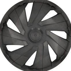 Cartrend Radzierblenden Flow 38 cm (15 Zoll) silber schwarz 4 Stück
