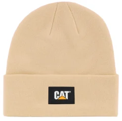 CAT Strickmütze Label Cuff cream