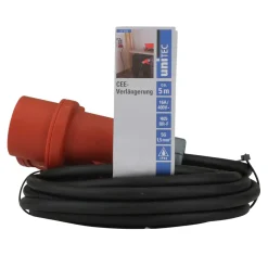 CEE-Verlängerung 5-polig 16A H05RR-F5G1,5 5m rot