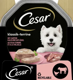 Cesar Hundenassfutter Klassik-Terrine Adult 150 g Kalb & Geflügel