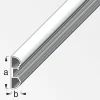 coaxis®-Profil, schmal 2.5 m, 35.5 x 11 mm Aluminium roh blank