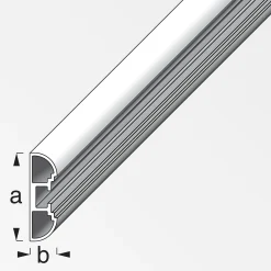coaxis®-Profil, schmal 2 m, 35.5 x 11 mm Aluminium roh blank