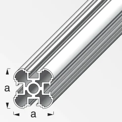 coaxis®-Säulen-Profil 2.5 m, 35.5 mm Aluminium eloxiert silber