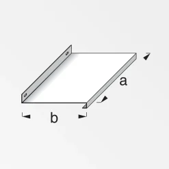 coaxis®-Tablar 800 mm 800 x 230 mm Aluminium roh blank