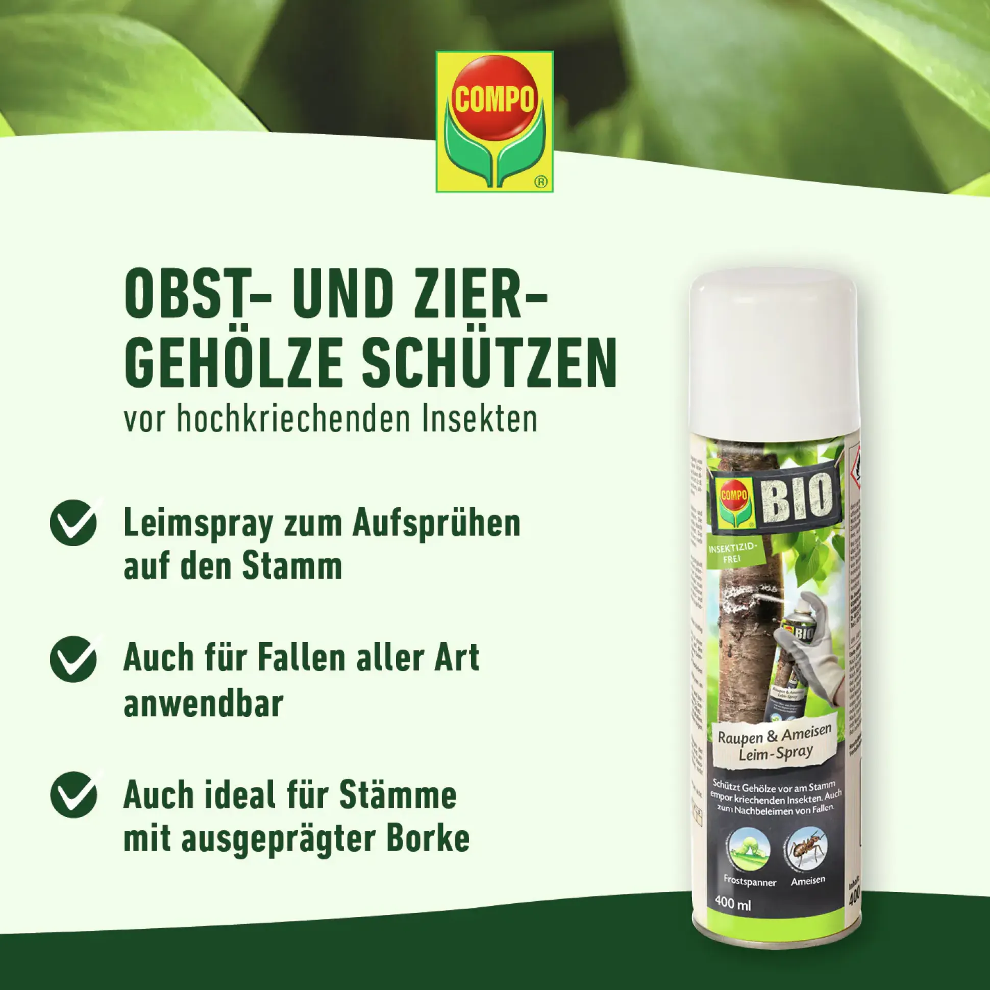 Compo Bio Leimspray gegen Raupen & Ameisen 400 ml