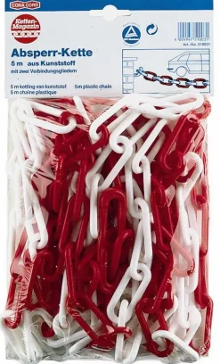 Conacord Absperrkette 6 mm rot weiß 5 m UV-beständig, schwimmfähig