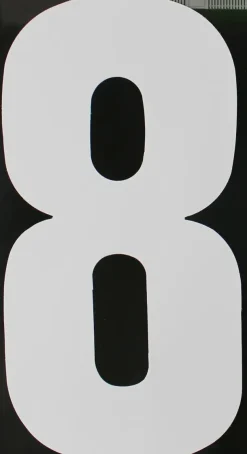 Conacord Reflektierende Klebezahl "8" weiß 170 mm