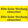 Conmetall Aufkleber Bitte keine Werbung einwerfen PVC 8 x 2 cm gelb/rot