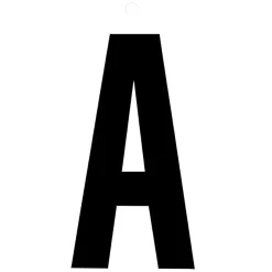 Conmetall Aufkleber Buchstabe A PVC 10 x 6 cm schwarz