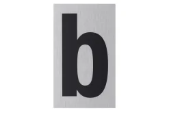 Conmetall Aufkleber Buchstabe b Aluminium 10 x 6 cm schwarz