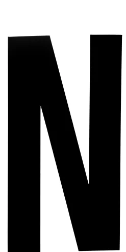 Conmetall Aufkleber Buchstabe N PVC 10 x 6 cm schwarz
