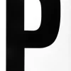 Conmetall Aufkleber Buchstabe P PVC 10 x 6 cm schwarz