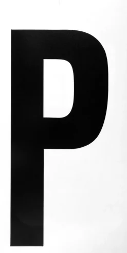 Conmetall Aufkleber Buchstabe P PVC 10 x 6 cm schwarz