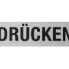 Conmetall Aufkleber Drücken Aluminium 16 x 4 cm edelstahl-optik
