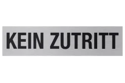 Conmetall Aufkleber Kein Zutritt Aluminium 16 x 4 cm edelstahl-optik
