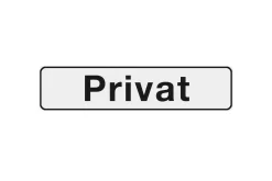 Conmetall Aufkleber Privat PVC 20 x 4,8 cm weiß/schwarz