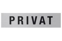 Conmetall Aufkleber Privat Aluminium 16 x 4 cm edelstahl-optik