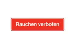 Conmetall Aufkleber Rauchen verboten PVC 20 x 4,8 cm rot/weiß