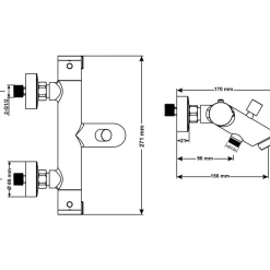 Cornat Badewannen-Thermostat Noir round schwarz