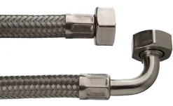 Cornat Hochdruck-Zulaufschlauch aus rostfreiem Stahldrahtgeflecht 3/4" IG, 3/4" AG, 2000 mm