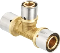 Cornat Press-T-Stück komplett Messing/Edelstahl, ø 20 mm, ø 16 mm