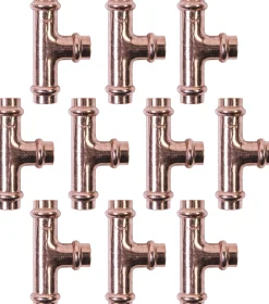 Cornat Press-T-Stück Kupfer, ø 15 mm, 10 Stück