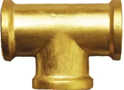 Cornat T-Stück Messing, dreiseitig mit IG 1 1/2"