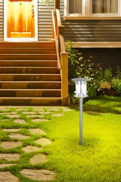 Dapo LED Solar Stehleuchte Dallas mit Erdspieß kaltweiß