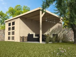 Decor et Jardin Gartenhaus Délices 571 x 305 cm natur inkl. Anbau