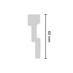 Decosa Deckenleiste Veronique, Querschnitt: 60 mm , 2 m lang