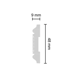 Decosa Wandleiste Melanie 200 cm weiß