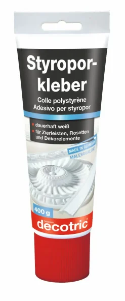 Decotric Styroporkleber Tube 400 g, weiß