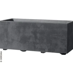 Deroma Pflanzkasten Millenium Kunststoff anthrazit 79 x 39 x 39 cm