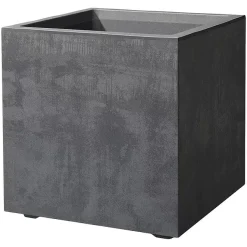 Deroma Pflanztopf Millenium Kunststoff anthrazit 39 x 39 cm