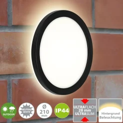 Di-Ka LED Außen-Deckenleuchte Frankfurt 8 W 21 cm Backlight