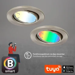Di-Ka LED Einbauleuchte Fit Move S 3er Set Smart Home Tuya RGBW Ø 8,6 cm