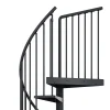 Dolle Außenspindeltreppe Gardenspin komplett 11 Stufen Ø 125 cm mit Metallstufen anthrazit