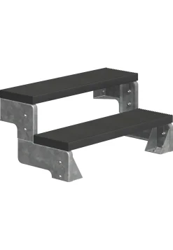 Dolle Außentreppe Gardentop 2 Stufen ohne Geländer, Breite 100 cm, Trimax, anthrazit