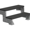Dolle Außentreppe Gardentop 2 Stufen anthrazit ohne Geländer, Breite 80 cm, Trimax