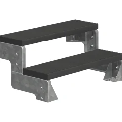 Dolle Außentreppe Gardentop 2 Stufen anthrazit ohne Geländer, Breite 80 cm, Trimax