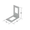 Dolle Bücherstütze alugrau 120 x 130 x 80 mm