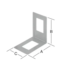 Dolle Bücherstütze alugrau 120 x 130 x 80 mm