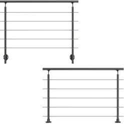 DOLLE Geländerset PS 151 Aluminium anthrazit 150 cm